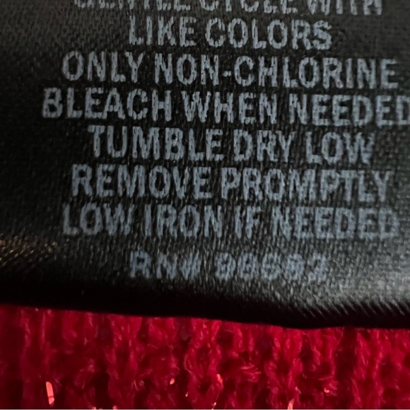 ND New Directions Petite Lightweight Red Metallic Sweater Petite Extra Large - Picture 9 of 11